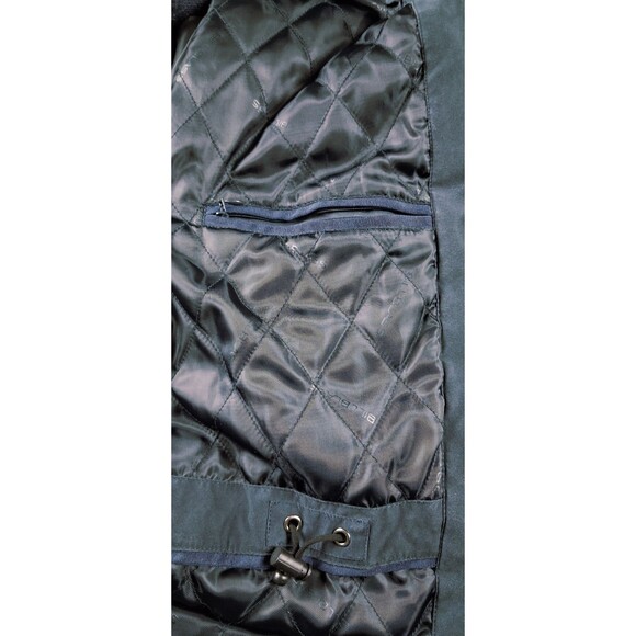 Bill Blass Men’s XL Winter Parka Black Blue Shoulder Corduroy Collar 7 Pockets - Picture 13 of 16